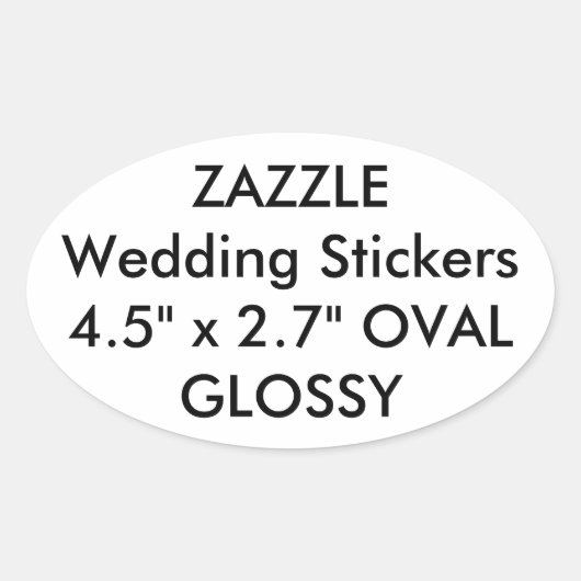 Custom Wedding Stickers OVAL GLOSSY (4 Stk.) (Vorderseite)