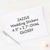 Custom Wedding Stickers OVAL GLOSSY (4 Stk.) (Umschlag)