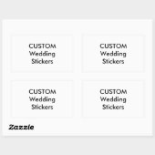 Custom Wedding Stickers RECTANGLE GLOSSY (4 Stk.) (Blatt)