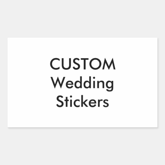 Custom Wedding Stickers RECTANGLE GLOSSY (4 Stk.) (Vorderseite)