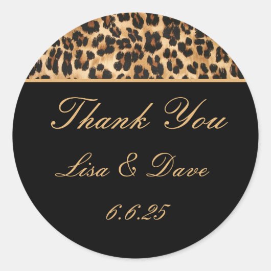 Custom Wedding Stickers Safari (Vorderseite)