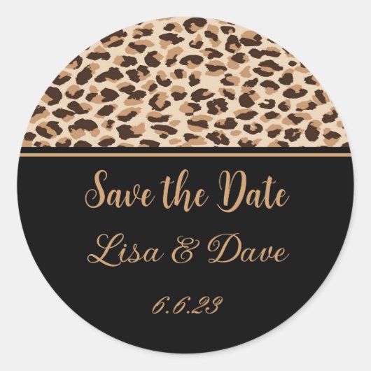 Custom Wedding Stickers Save the Date (Vorderseite)