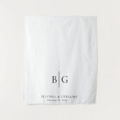 Custom Wedding Sweetheart Table Runner Decor Sign Wandteppich (Vorderseite)