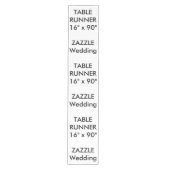 Custom Wedding Table Runner 16" x 90" Mittelgroßer Tischläufer (Vorderseite)