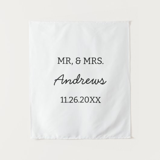 Custom Wedding Table Signs Personalized Reception  Wandteppich (Vorderseite)