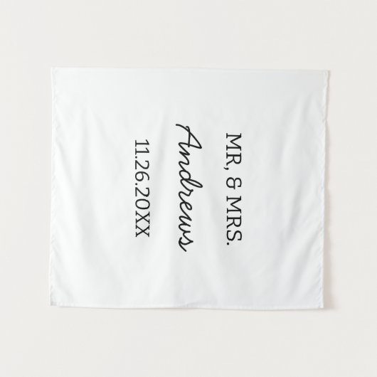 Custom Wedding Table Signs Personalized Reception  Wandteppich (Vorderseite (Horizontal))