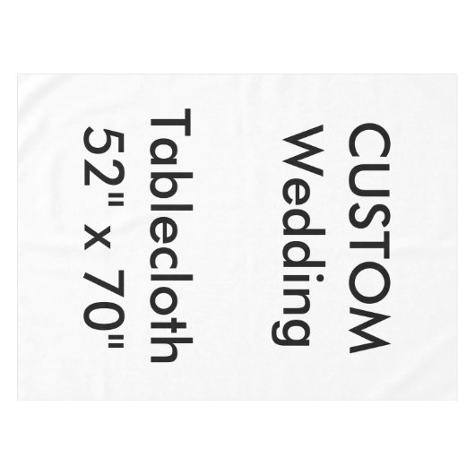 Custom Wedding Tablecloth 52" x 70" Tischdecke (Vorderseite (Horizontal))