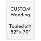 Custom Wedding Tablecloth 52" x 70" Tischdecke (Vorderseite)