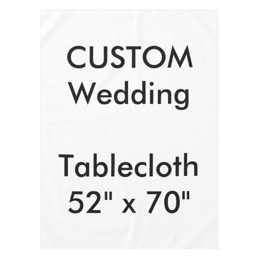Custom Wedding Tablecloth 52" x 70" Tischdecke (Vorderseite)