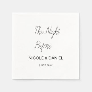 Custom Wedding The Night Before Bridal Shower  Serviette