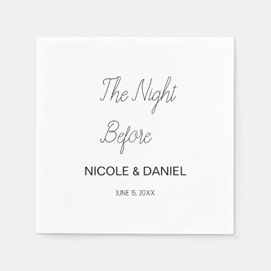 Custom Wedding The Night Before Bridal Shower  Serviette (Vorderseite)