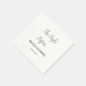 Custom Wedding The Night Before Bridal Shower  Serviette (Ecke)