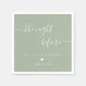 Custom Wedding The Night Before Rehearsal Dinner Serviette (Vorderseite)