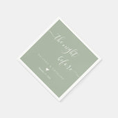 Custom Wedding The Night Before Rehearsal Dinner Serviette (Ecke)