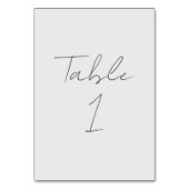 Custom Wedding Tischnummer Card (Rückseite)