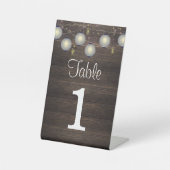 Custom Wedding Tischnummer Sockelschild (Vorderseite)