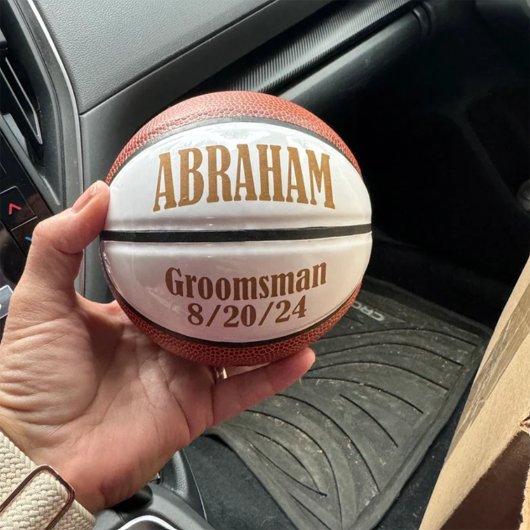 Custom Wedding Trauzeuge Keepake Basketball