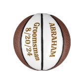 Custom Wedding Trauzeuge Keepake Basketball (Vertikal)