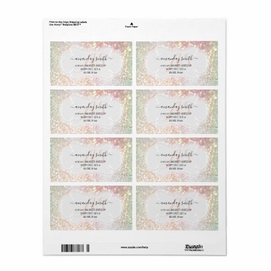 Custom Wedding UAWG Holograph Glitte (Vorne)