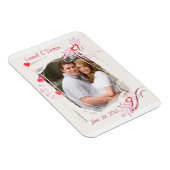 Custom Wedding / Valentine's Day Foto Magnet (Rechte Seite)