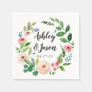 Custom Wedding Verlobung Cocktail Napkins mit Na Serviette