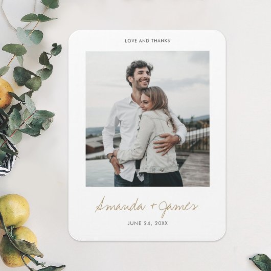 Custom Wedding Vielen Dank Foto Magnet