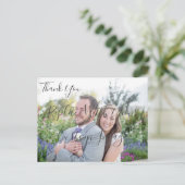 Custom Wedding Vielen Dank Postcard Postkarte (Stehend Vorderseite)