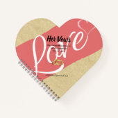 Custom Wedding Vow Books Rustic | HER VOWS Journal Notizblock (Vorderseite)