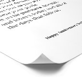 Custom Wedding Vow Poster (Ecke)