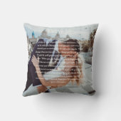Custom Wedding Vows Couple Foto Kissen (Rückseite)