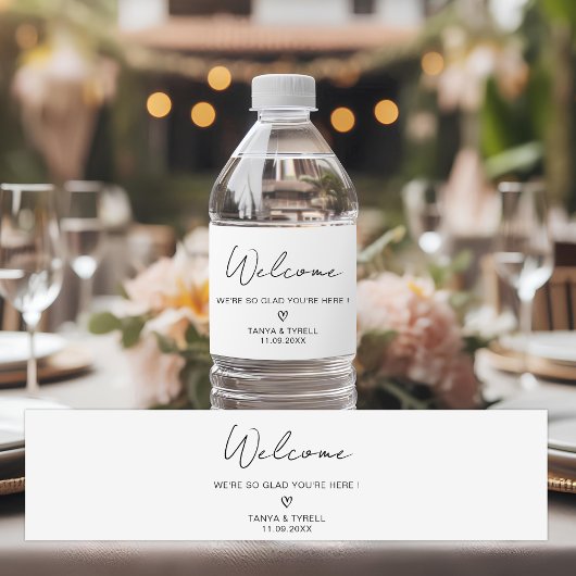 Custom Wedding Welcome Birthday Engagement Party Wasserflaschenetikett