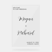 Custom Wedding Welcome Modern Wedding Eintritt Acrylschild (Vorderseite)