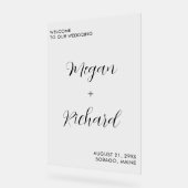 Custom Wedding Welcome Modern Wedding Eintritt Acrylschild (Winkel)
