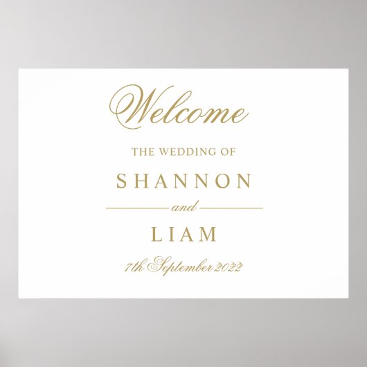 Custom Wedding Welcome Poster (Vorne)