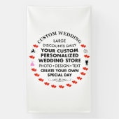 Custom Wedding Welcome Sign 10' x 6' Vinyl Banner (Vertikal)