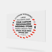 Custom Wedding Welcome Sign 12" x 18" Acryl Acrylschild (Winkel)