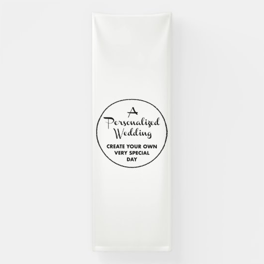 Custom Wedding Welcome Sign 12' x 4' Vinyl Banner (Vertikal)