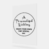 Custom Wedding Welcome Sign 18" x 12" Acryl Acrylschild (Winkel)