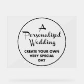 Custom Wedding Welcome Sign 18" x 24" Acryl Acrylschild (Vorderseite)