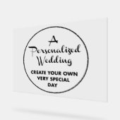 Custom Wedding Welcome Sign 18" x 24" Acryl Acrylschild (Winkel)