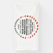 Custom Wedding Welcome Sign 1.6' x 3' Vinyl Banner (Vertikal)