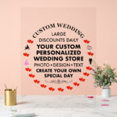 Custom Wedding Welcome Sign 24" x 18" Acryl Acrylschild (Hochzeit)