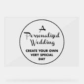 Custom Wedding Welcome Sign 24" x 36" Acryl Acrylschild (Vorderseite)