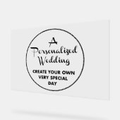 Custom Wedding Welcome Sign 24" x 36" Acryl Acrylschild (Winkel)