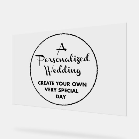 Custom Wedding Welcome Sign 24" x 36" Acryl Acrylschild (Winkel)