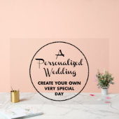 Custom Wedding Welcome Sign 24" x 36" Acryl Acrylschild (Hochzeit)