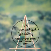 Custom Wedding Welcome Sign 24" x 36" Acryl Acrylschild (Neutral)