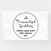 Custom Wedding Welcome Sign 2.5' x 4' Vinyl Banner (Horizontal)