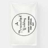 Custom Wedding Welcome Sign 2.5' x 4' Vinyl Banner (Vertikal)