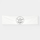 Custom Wedding Welcome Sign 2.5'x10' Vinyl Banner (Horizontal)